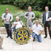 Arndt Schmidt, Präsident Rotary Club Coburg Max Beyersdorf, Thomas Lessig, Prinz Andreas von Sachsen Coburg und Gotha , Berthold Lendner, Thomas Engel, Prof. Johannes Kraft und Ralf Faass. (v.l.)